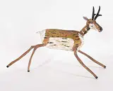 Paul Burke, Long Prong Prairie Antelope, 1995, painted wood sculpture