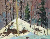 Robert Lee Chadwick, Roadside Forms, Spring, oil on canvas board