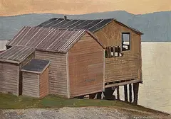 Alan Caswell Collier, Sandy Cove, Bonavista Bay, Newfoundland, oil on wood board
