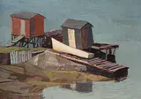 Alan Caswell Collier, Grand Bay, North of Port-aux-basques, Newfoundland, oil on wood board