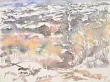 Reta Madeline Cowley, Foggy Morning [Qu'Appelle Valley Saskatchewan], watercolour on paper