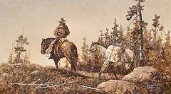 John Crittenden, Heading Home, oil on wood board