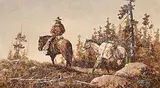 John Crittenden, Heading Home, oil on wood board