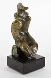 Jean-Guy Dallaire, Seated Figure Playing with Child #12/12, 1992, bronze sculpture