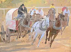 Enkhbold Dambadarjaa, Leading Up, 2008, oil on canvas