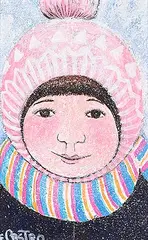 Alberto de Castro, Untitled - Bundled Up, oil on wood board