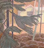Diana Dean, Trees on Bowen Island, 1981, pastel on paper