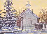 William Duma, St. Martin's Anglican Church, oil on canvas board