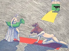 Nancy Edell, Home Entertainment #5/46, colour lithograph on paper