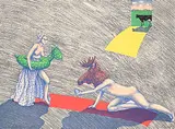 Nancy Edell, Home Entertainment #5/46, colour lithograph on paper