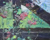 Edward Epp, Garden View, 1992, acrylic on wood panel