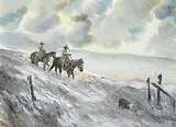Graham Flatt, Untitled - Riders in the Storm, watercolour on paper
