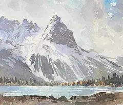 John William Harvie, Ha Ling Peak, Canmore, watercolour on paper