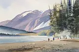 John Henry Herreilers, Untitled - The Camp by the River, 1971, watercolour on paper
