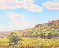 Keith Holmes, Big Valley, Near Cochrane, AB, 2003, acrylic on canvas