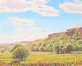 Keith Holmes, Big Valley, Near Cochrane, AB, 2003, acrylic on canvas