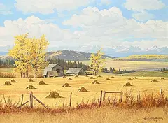 George A. Horvath, Western Harvest, 1975, oil on canvas
