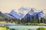 Phyllis Webb Jeffery, Mt. Edith Cavell, Jasper National Park [Alta.], 1974, watercolour on paper