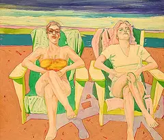 Grant Leier, Untitled - Beaches, 1990, mixed media on paper board