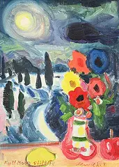 Wladimir Lewicki, Full Moon Still Life, 1981, oil on canvas