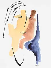 Audrey Mabee, Head IV, 2009, watercolour on paper