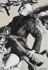 Charles Malinsky, Untitled - Falling Angel, acrylic on canvas