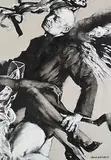 Charles Malinsky, Untitled - Falling Angel, acrylic on canvas