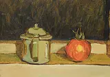 Robert F.M. McInnis, Study in Green and Red, 1983, oil on wood board