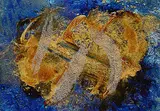 Edward Michell, Mystical Escarpment, mixed media on wood board