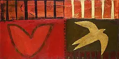 Sheila Norgate, Heart as Soaring Bird, acrylic on canvas