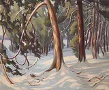 Barbara Perry, Zero Near Atherley, oil on canvas board