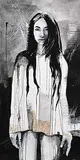 Ryan Postic, Untitled - Portrait of a Girl, 2017, acrylic and mixed media on canvas