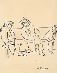 William Goodridge Roberts, Untitled - Pardon?, ink on paper
