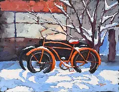 Lisa-Maj Roos, Two Tired of Winter, oil on canvas