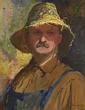 Owen P. Staples, Self Portrait, 1916, watercolour on paper