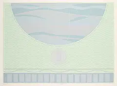 Tony Tascona, Grey Horizon #41/60, 1987, colour silkscreen on paper