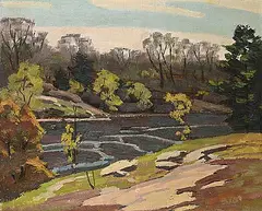 George Thomson, Muskoka River, watercolour on paper