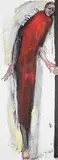 Beverly Tosh, Red Death, mixed media on paper