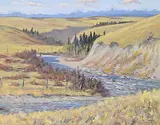 John Davenall Turner, Jumping Pound Creek, oil on canvas