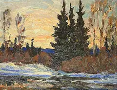 John Davenall Turner, Fish Creek, oil on paper board