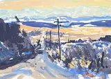 Lawrence Washburn, South of Calgary, 1985, watercolour on paper