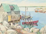 Yellow Door by Mary Marguerite Porter Zwicker, watercolour on paper, sold May 2025