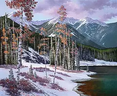 Roger D. Arndt, Return to White Swan, 2021, oil on wood board