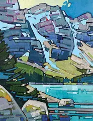 Cameron Bird, Blue Moraine, oil on canvas