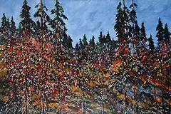 Errol Brimacombe, Forest Edge, Autumn, oil on canvas