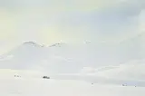 Simon H. Camping, Untitled - Winter Mountain Landscape, watercolour on paper