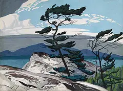 A. J. Casson, White Pine, 1947, gouache on paper board