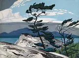 A. J. Casson, White Pine, 1947, gouache on paper board