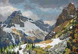 Horace Champagne, Snow Patches in June, 2009, pastel on paper