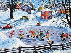 Friendly Foes by Rod Charlesworth, oil on canvas, sold Apr 2025